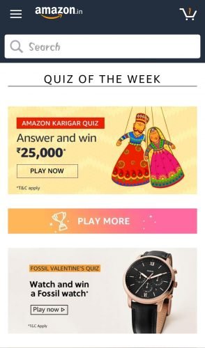 Amazon Fossil Valentine's Day Quiz Answers