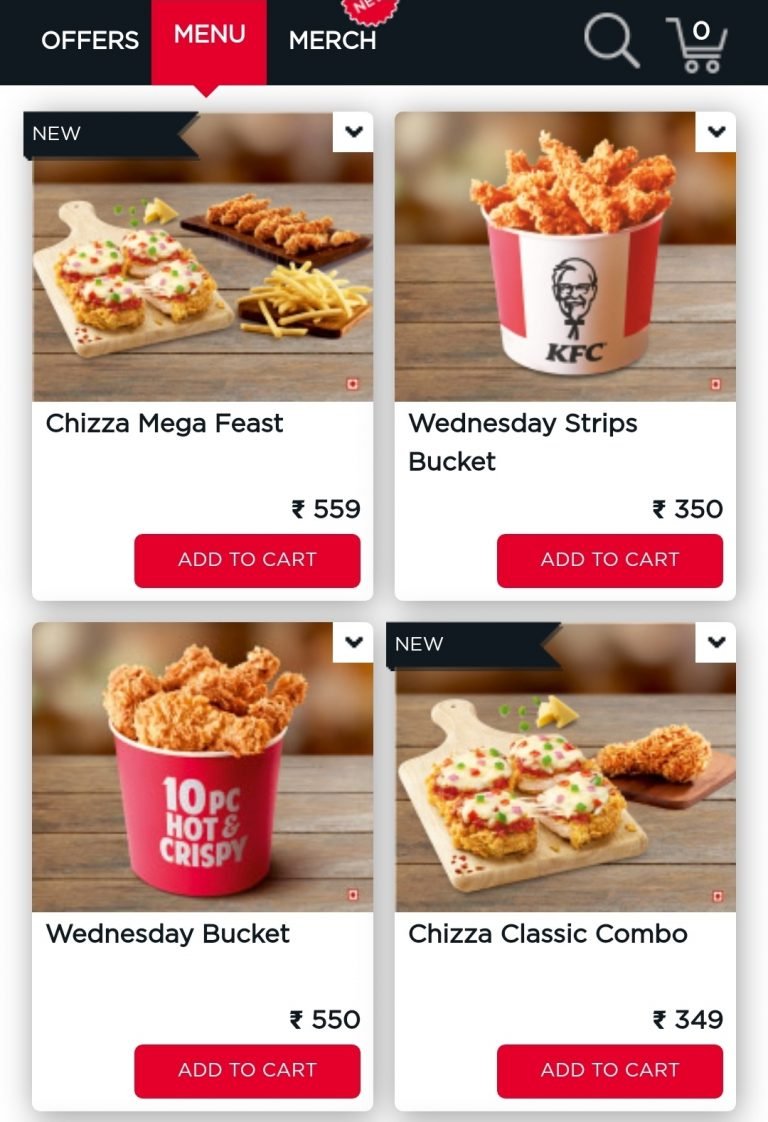 KFC Wednesday Offer 2020 Special KFC Buckets Rs.350 Only